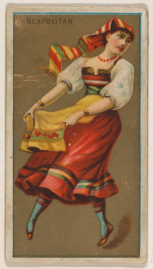 Neapolitan, from National Dances (N225, Type 1) issued by Kinney Bros. — Kinney Brothers Tobacco Company