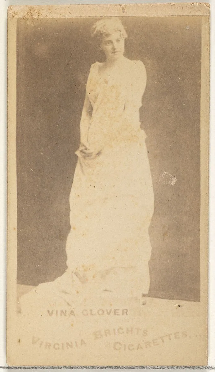 Vina Glover, from the Actors and Actresses series (N45, Type 1) for Virginia Brights Cigarettes — Allen & Ginter
