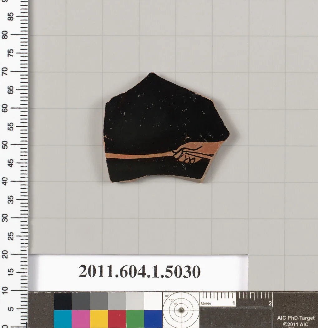 Terracotta fragment of a kylix (drinking cup) — Unknown