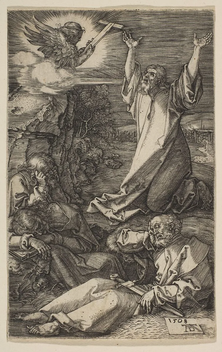 Christ on the Mount of Olives, from "The Passion" — Albrecht Dürer