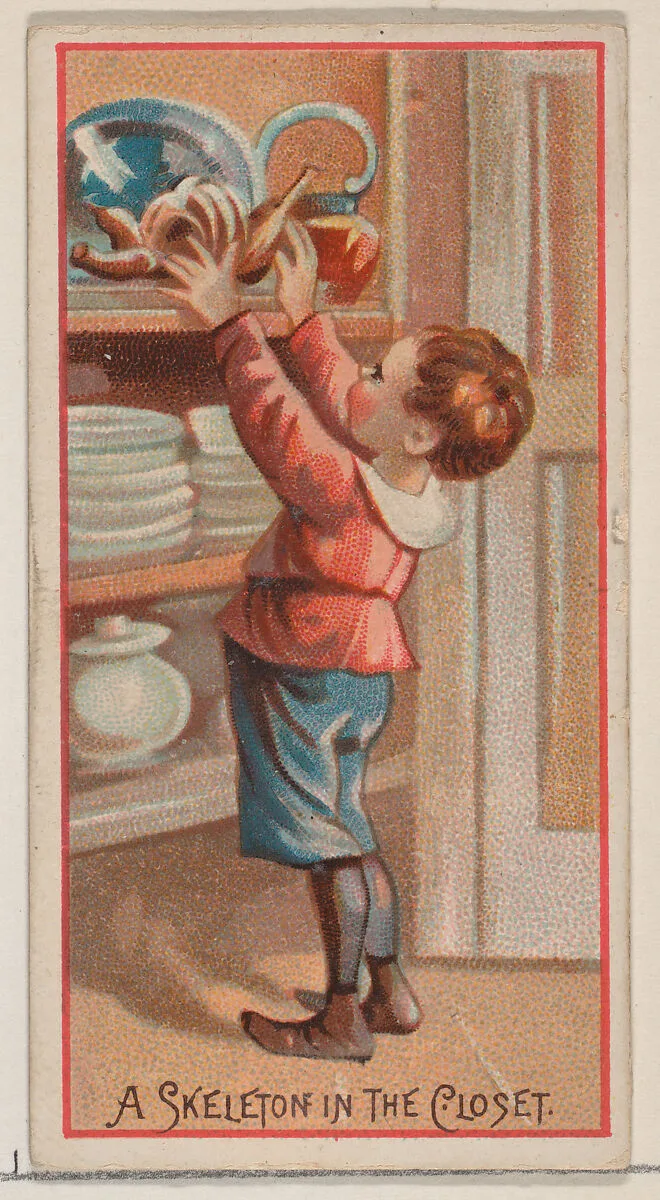 A Skeleton in the Closet, from the Jokes series (N87) for Duke brand cigarettes — W. Duke, Sons & Co.|George S. Harris & Sons
