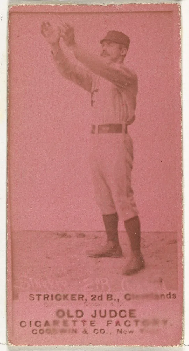 John A. "Cub" Stricker, 2nd Base, Cleveland, from the Old Judge series (N172) for Old Judge Cigarettes — Goodwin & Company