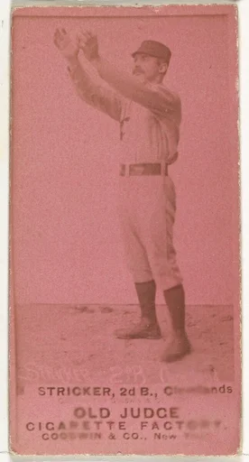 John A. "Cub" Stricker, 2nd Base, Cleveland, from the Old Judge series (N172) for Old Judge Cigarettes
