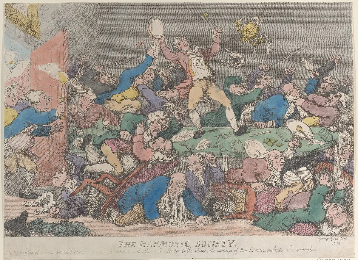 The Harmonic Society — Thomas Rowlandson