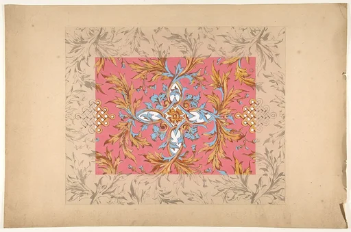 Design for a ceiling with floral design