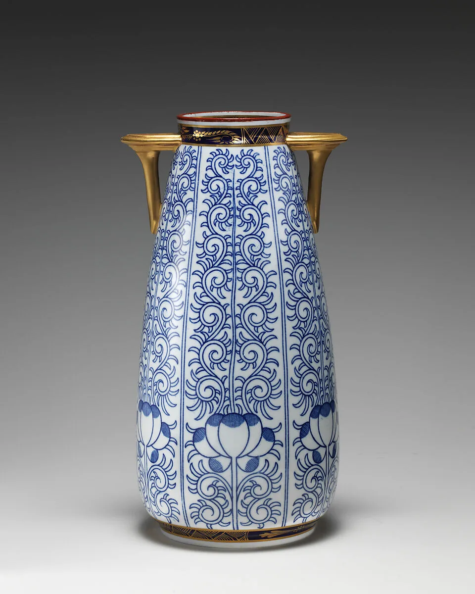 Vase with "lily pattern" (one of a pair) — Worcester factory