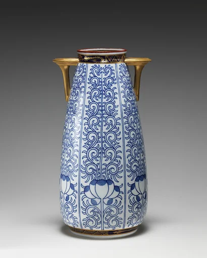 Vase with "lily pattern" (one of a pair)
