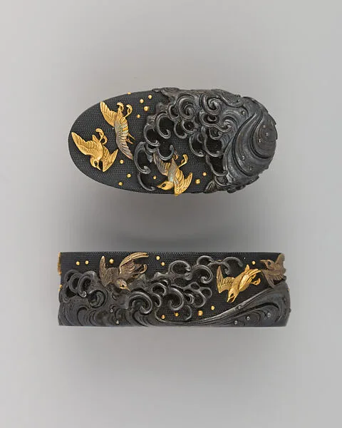 Sword-Hilt Collar and Pommel (Fuchigashira) — Unknown