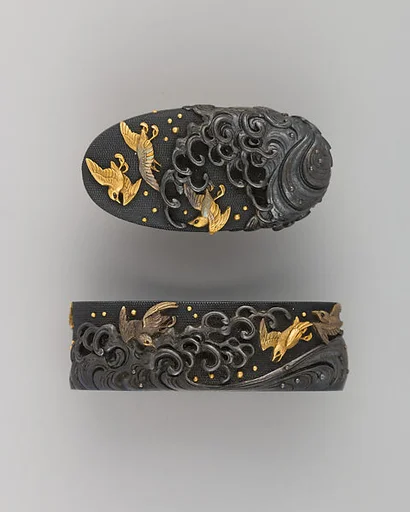 Sword-Hilt Collar and Pommel (Fuchigashira)