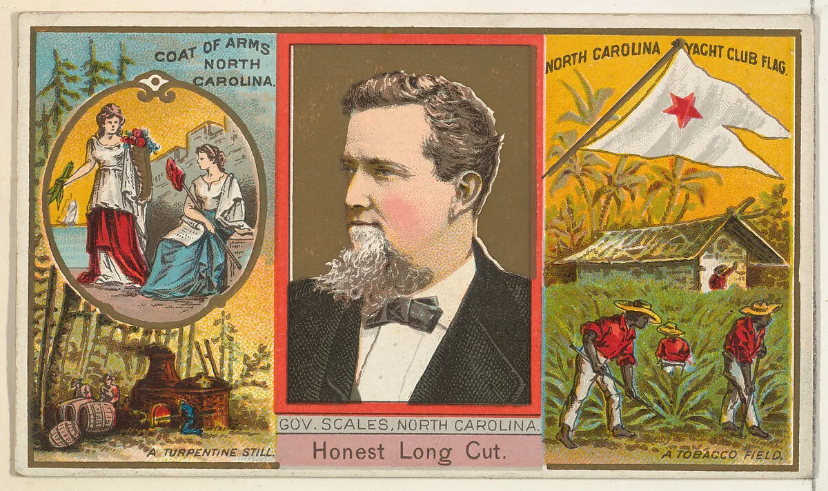 Governor Scales, North Carolina, from "Governors, Arms, Etc." series (N133-1), issued by Duke Sons & Co. — W. Duke, Sons & Co.