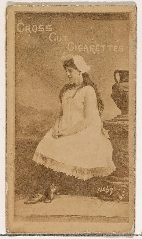Card Number 69, from the Actors and Actresses series (N145-1) issued by Duke Sons & Co. to promote Cross Cut Cigarettes — W. Duke, Sons & Co.