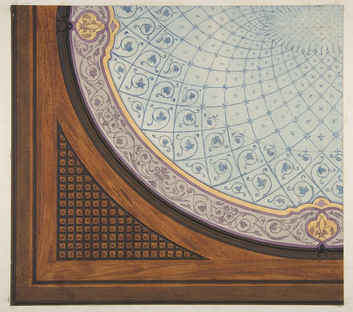Design for the painted decoration of a ceiling — Jules-Edmond-Charles Lachaise|Eugène-Pierre Gourdet