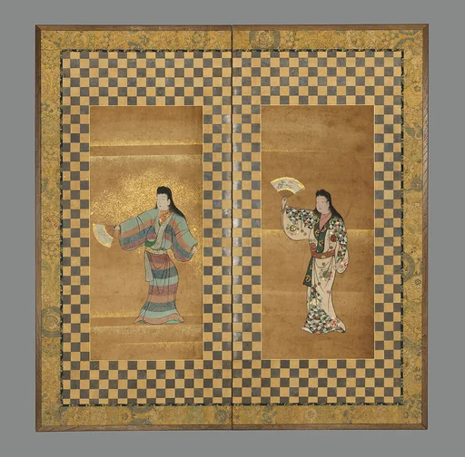 舞伎図屏風|Screen of Two Dancers (Bugi zu byōbu)