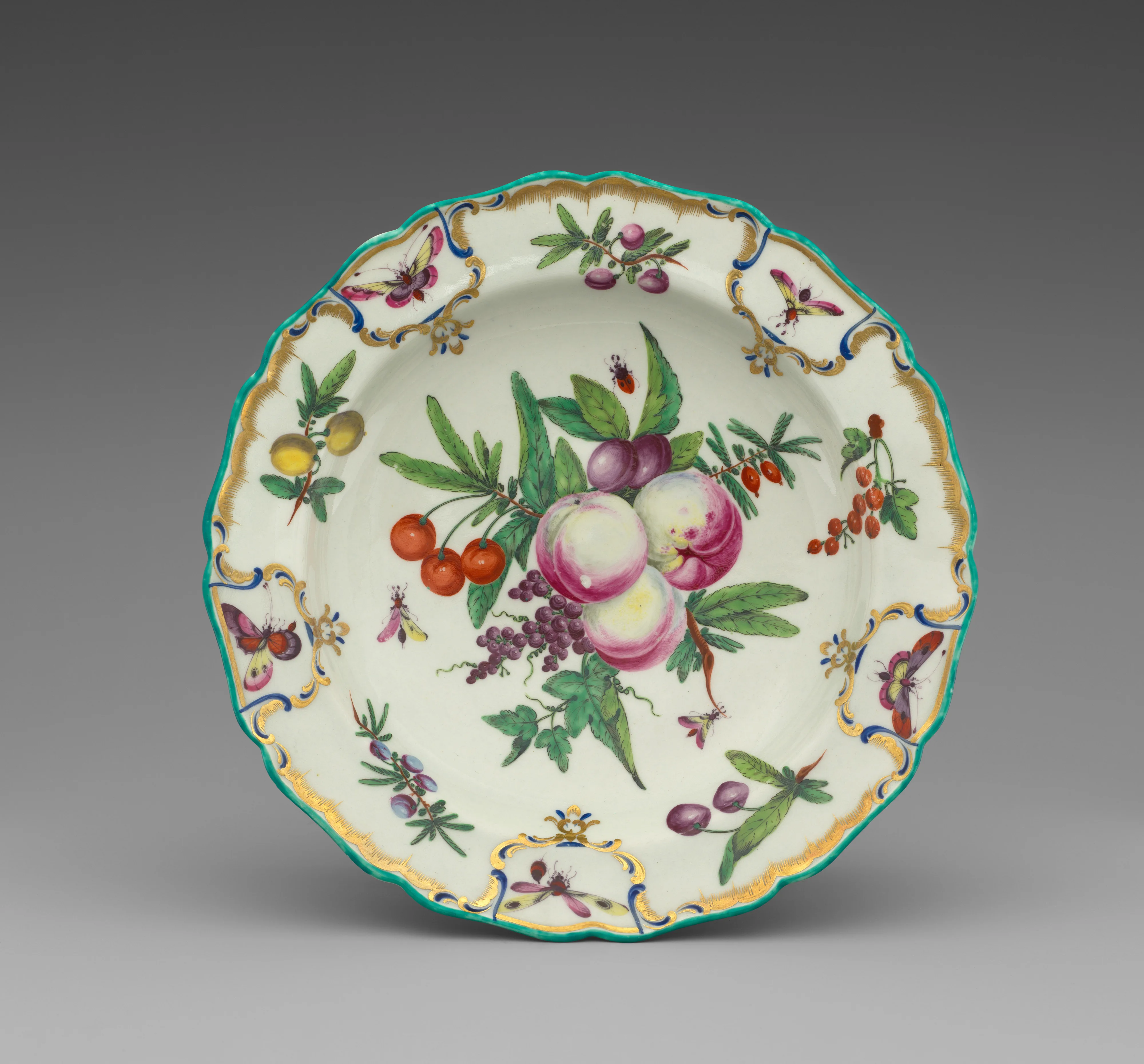 Plate (one of a pair) — Worcester factory