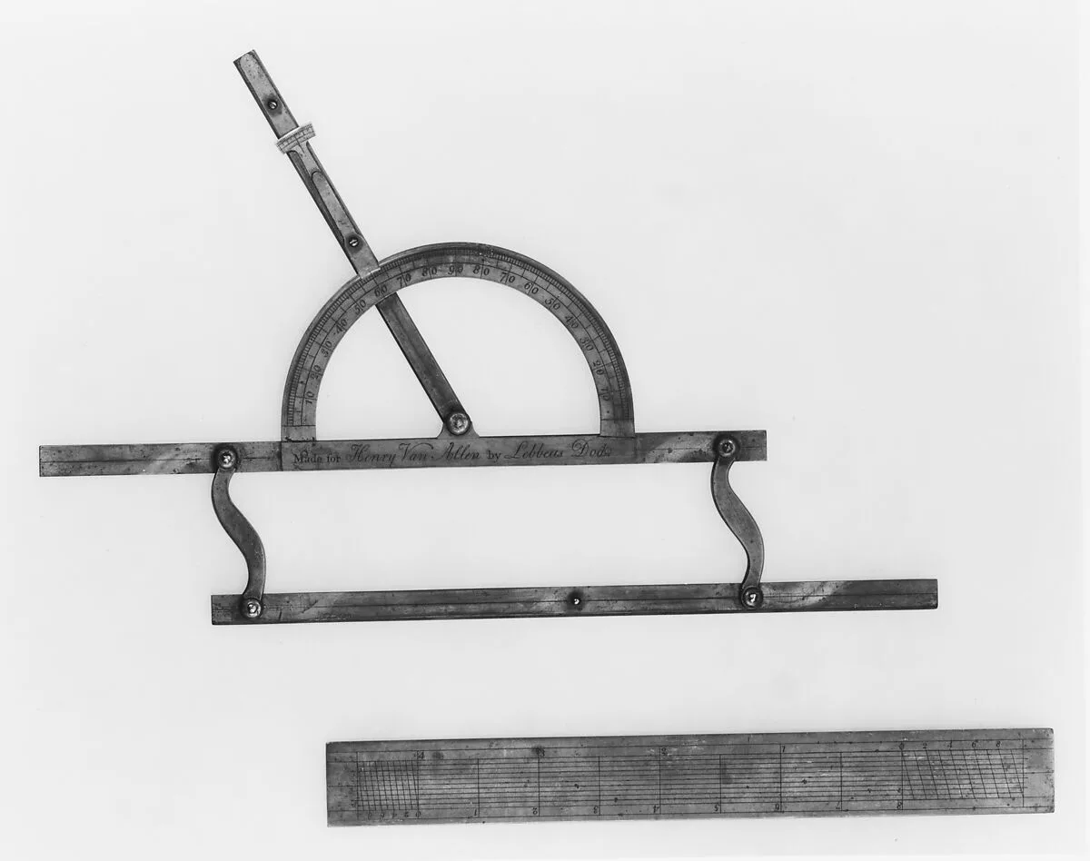 Parallel Rule with Protractor and Plotting Scale — Lebbeus Dod