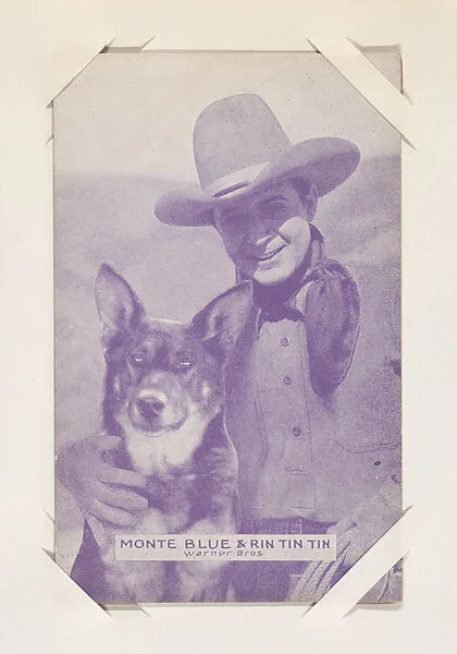 Monte Blue & Rin Tin Tin from Western Stars or Scenes Exhibit Cards series (W412) — Unknown