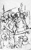 Study for The Judas Kiss: Christ and Judas