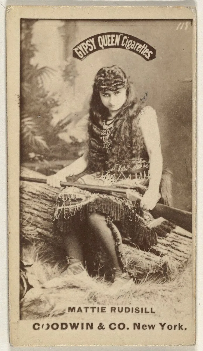 Mattie Rudisill, from the Actors and Actresses series (N171) for Gypsy Queen Cigarettes — Goodwin & Company