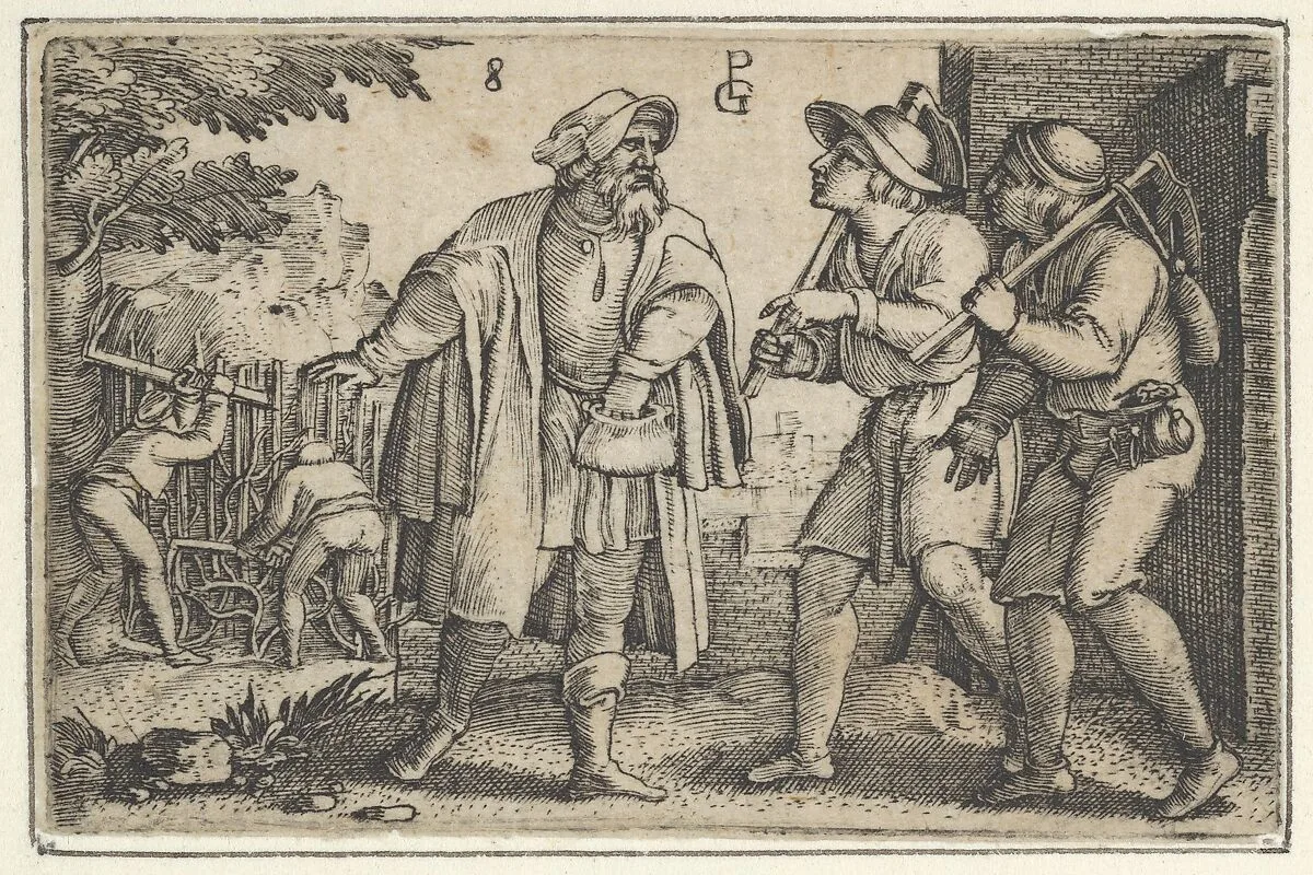 The Parable of the Father and His Two Sons in the Vineyard, from The Story of Christ — Georg Pencz