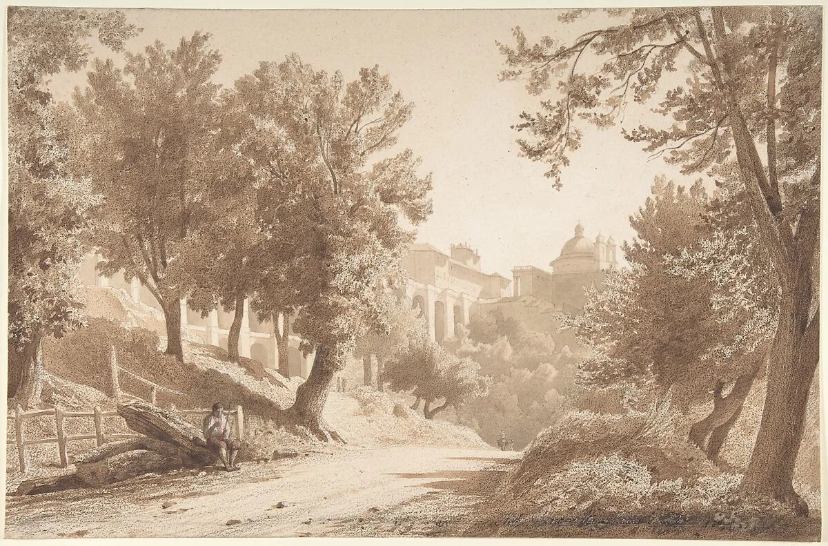 View of Ariccia — Jean-Achille Benouville