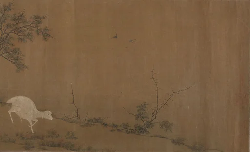 清 佚名 群羊圖卷絹本設色|Landscape with goats