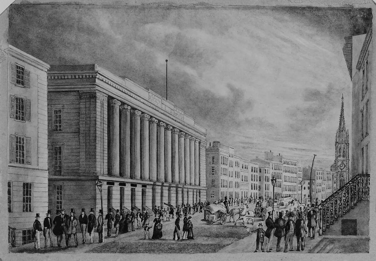 Wall Street, New York — Anonymous, American, 19th century