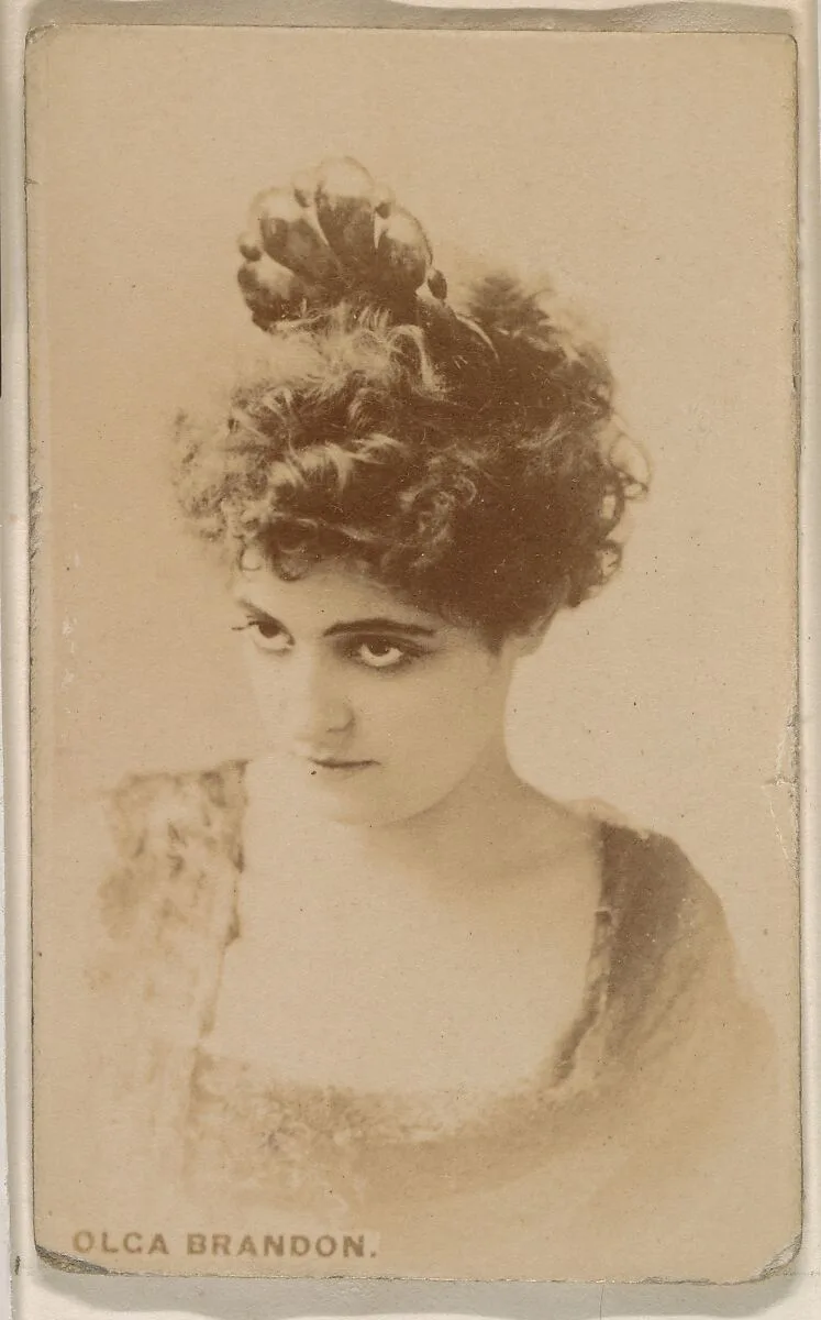 Olga Brandon, from the Actresses series (N246), Type 1, issued by Kinney Brothers to promote Sporting Extra Cigarettes — Kinney Brothers Tobacco Company
