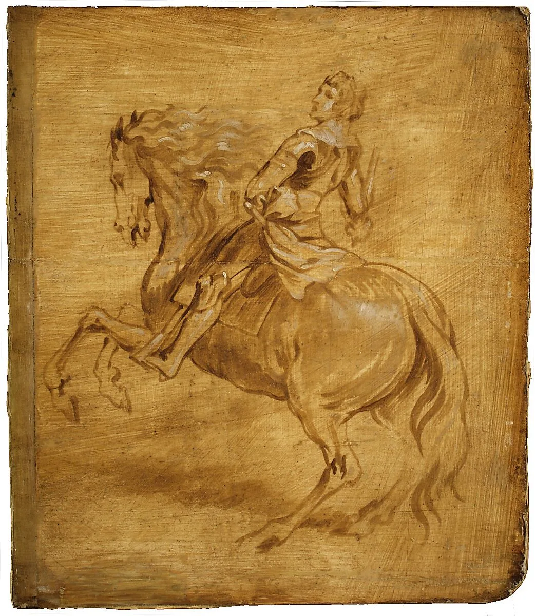 A Man Riding a Horse — Anthony van Dyck