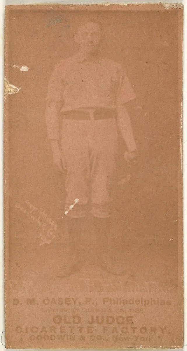 Dan Casey, Pitcher, Philadelphia, from the Old Judge series (N172) for Old Judge Cigarettes — Goodwin & Company