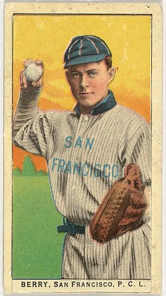 Berry, San Francisco, Pacific Coast League, from the "Obak Baseball Players" set (T212), issued by the American Tobacco Company to promote Obak Mouthpiece Cigarettes — American Tobacco Company