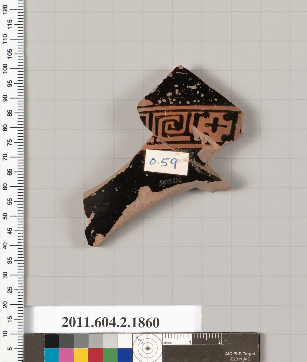 Terracotta fragment of a skyphos (deep drinking cup) — Unknown