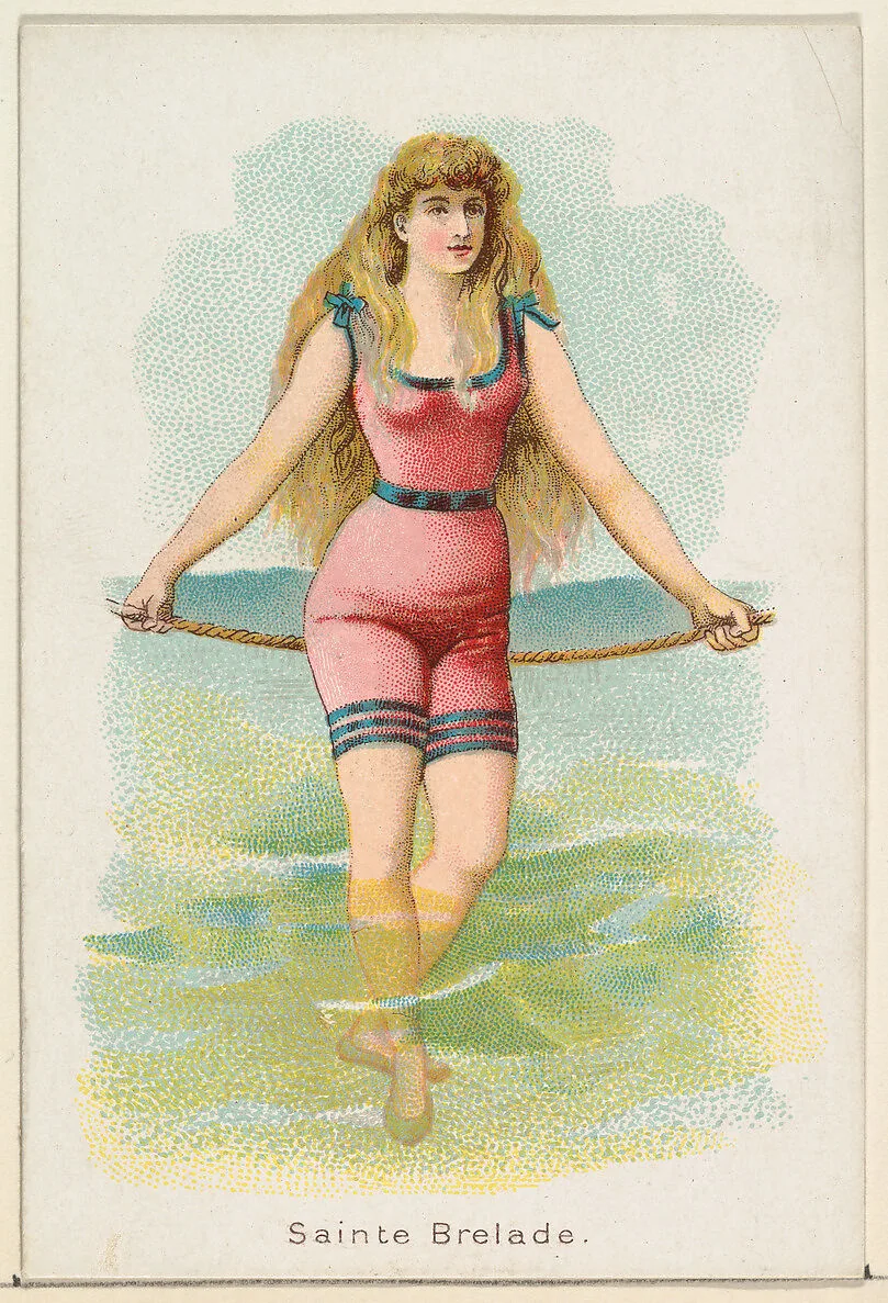 Sainte Brelade, from the Beautiful Bathers series (N192) issued by Wm. S. Kimball & Co. — Julius Bien|William S. Kimball & Company