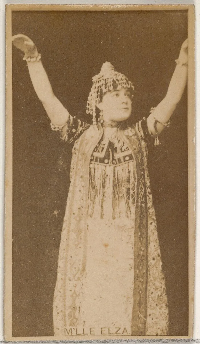 M'lle Elza, from the Actors and Actresses series (N45, Type 8) for Virginia Brights Cigarettes — Allen & Ginter