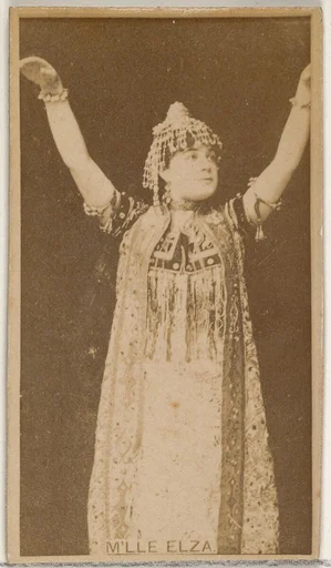 M'lle Elza, from the Actors and Actresses series (N45, Type 8) for Virginia Brights Cigarettes