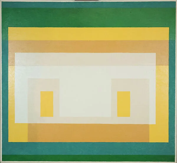 Variant: 2 Whites, 2 Yellows, 2 Greens — Josef Albers