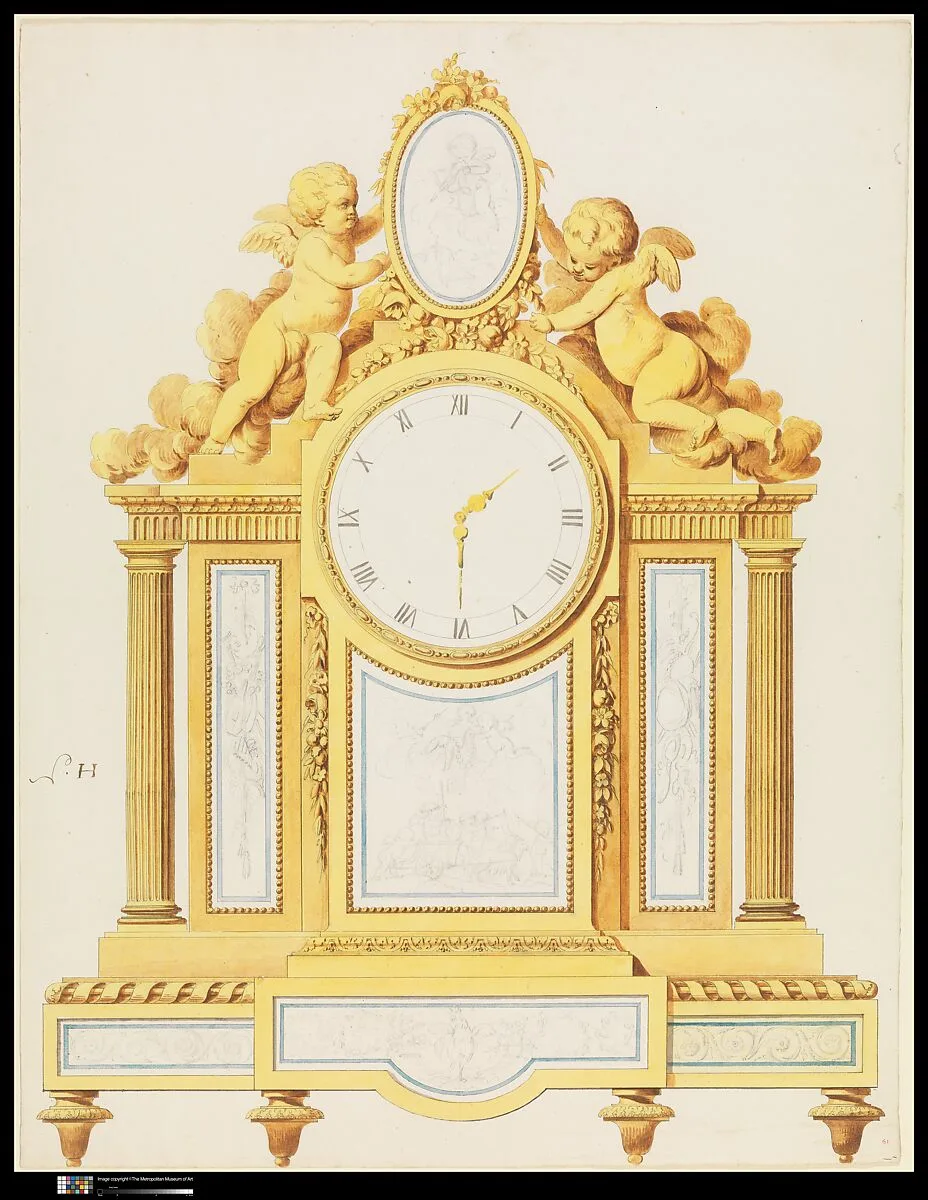 Design for a Clock — Anonymous, French, 18th century