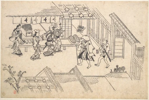 よしわらの躰 揚屋町入り口|The Entrance to Ageya-machi, from the series Scenes in the Yoshiwara (Yoshiwara no tei)