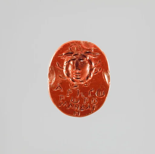 Jasper intaglio: Head of Medusa