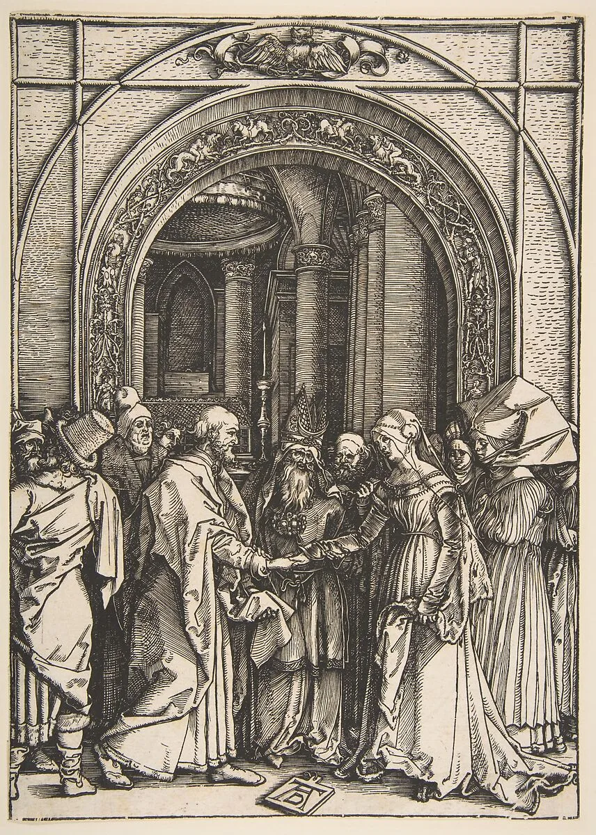 The Betrothal of the Virgin, from The Life of the Virgin — Albrecht Dürer