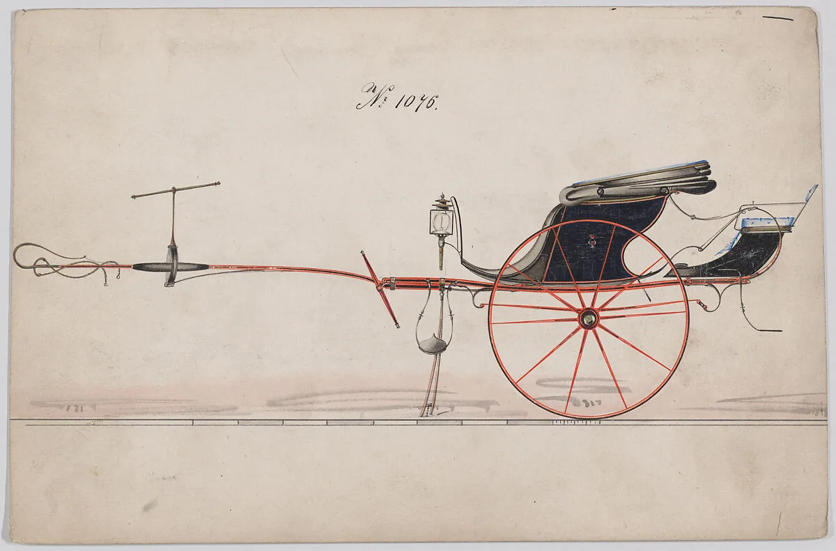 Design for 2 Wheeler, no. 1076 — Brewster & Co.