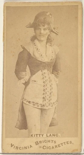 Kitty Lang, from the Actors and Actresses series (N45, Type 1) for Virginia Brights Cigarettes
