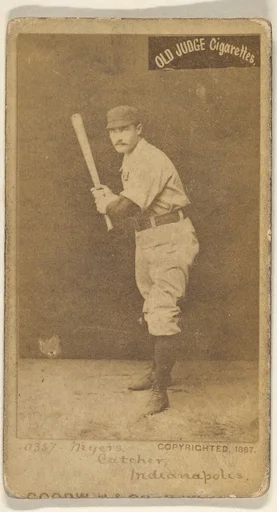 Myers, Catcher, Indianapolis, from the Old Judge series (N172) for Old Judge Cigarettes