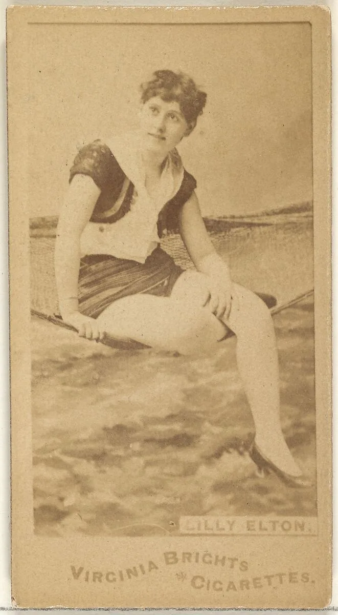 Lilly Elton, from the Actors and Actresses series (N45, Type 1) for Virginia Brights Cigarettes — Allen & Ginter