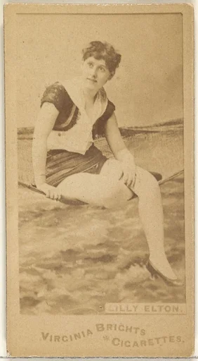 Lilly Elton, from the Actors and Actresses series (N45, Type 1) for Virginia Brights Cigarettes