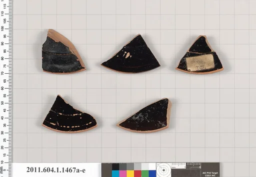 Terracotta fragments of kylikes (drinking cups)