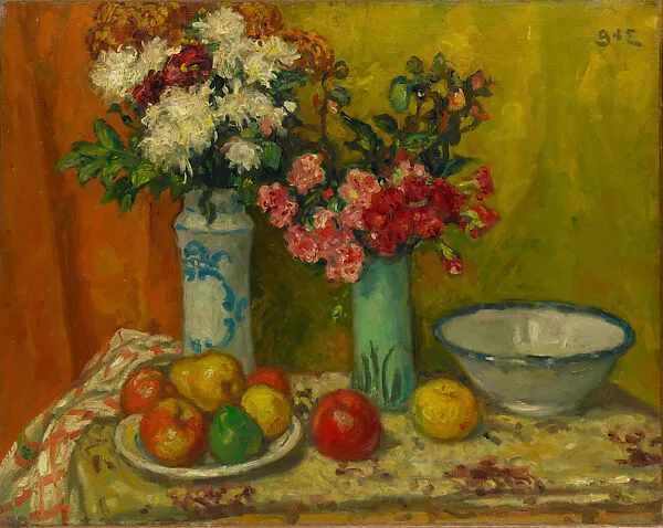 Red Flowers and Fruit — Georges d'Espagnat