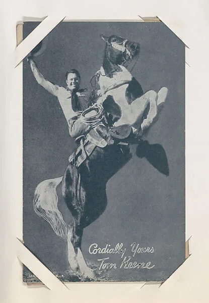Tom Keene from Western Stars or Scenes Exhibit Cards series (W412) — Unknown