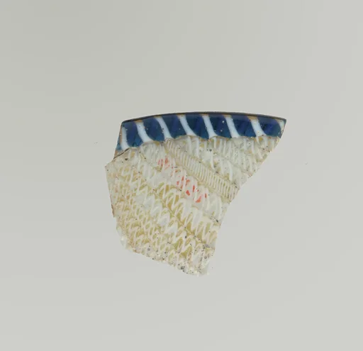 Glass network mosaic bowl fragment