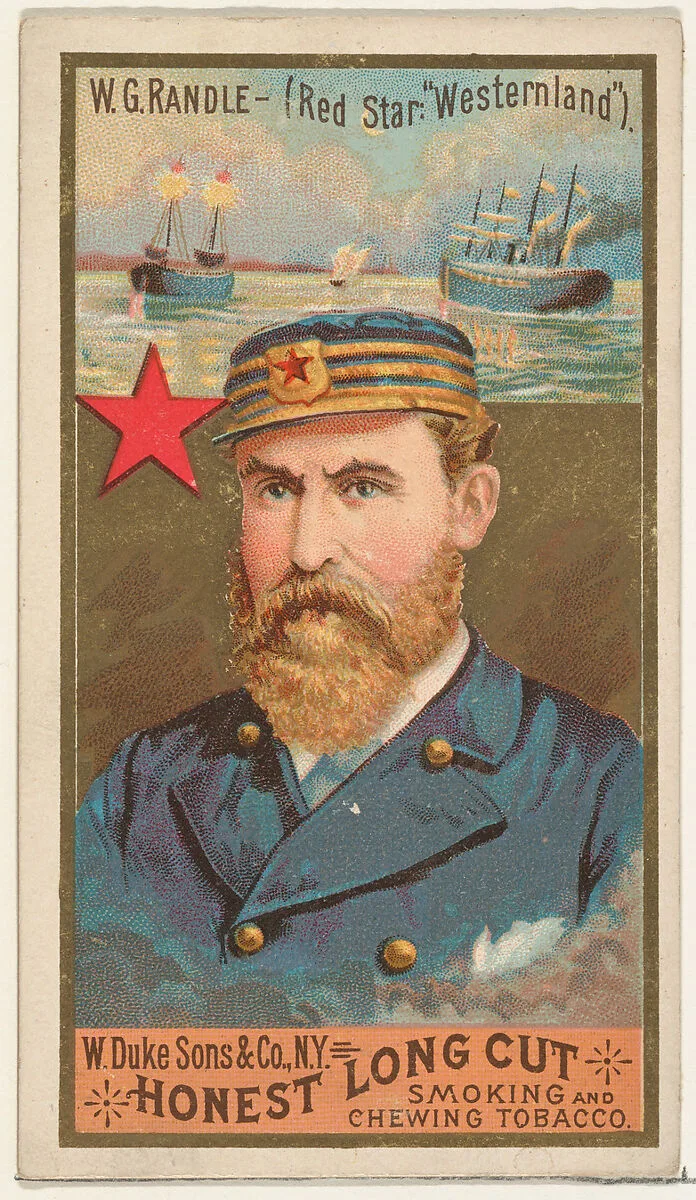 W.G. Randle, from the Sea Captains series (N127) issued by Duke Sons & Co. to promote Honest Long Cut Tobacco — W. Duke, Sons & Co.|George S. Harris & Sons