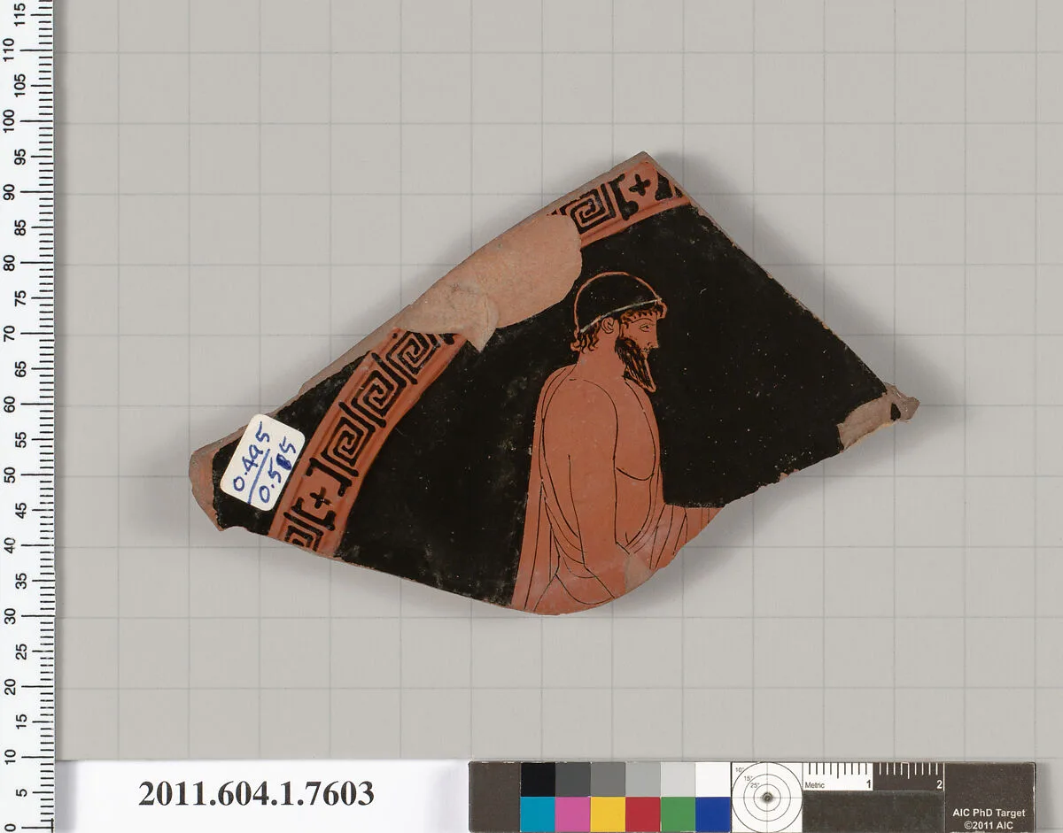 Terracotta fragment of a kylix (drinking cup) — Unknown
